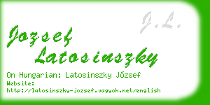 jozsef latosinszky business card