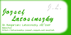 jozsef latosinszky business card